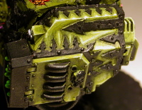 The first part of the armour highlighted
