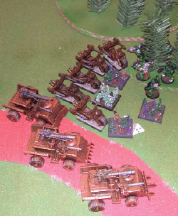 Bikers charge my squads on the left flank