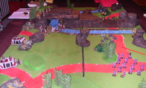 Battlefield at the end of turn one
