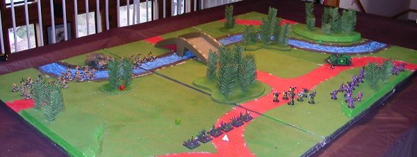 The forces at the end of turn one.