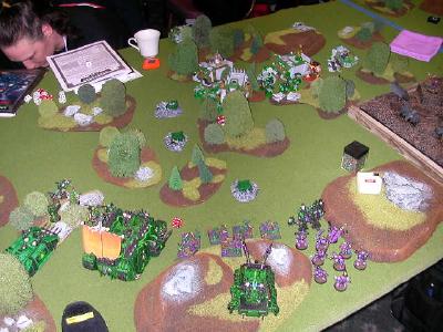 Unpainted Marines versus Nurgle in the Jungle