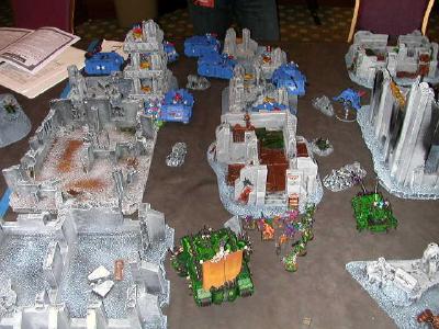 Two well painted armies square off in the City