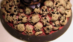 Partially finished mound of skulls base